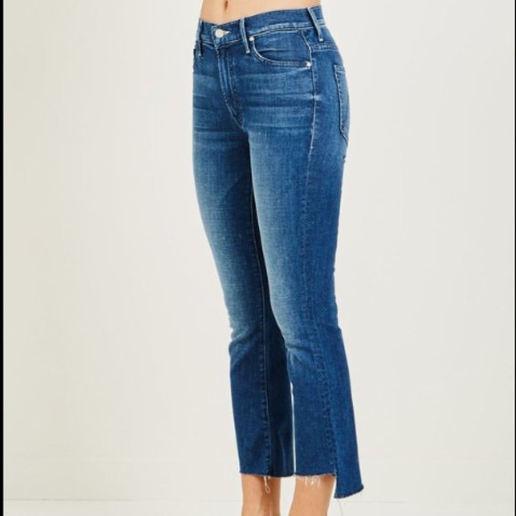 Mother The Insider Crop Step Fray Jean In The Royal Treatment - Picture 3 of 12